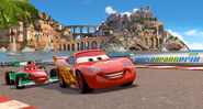 Lightning McQueen and Francesco racing