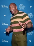 Dwayne Johnson attending the 2019 D23 Expo.