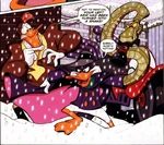 Darkwing's arm has turned into Kaa!