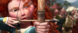 Merida poised to shoot an arrow