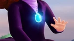 Sofia's Amulet glowing blue
