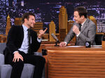 Bradley Cooper visiting The Tonight Show Starring Jimmy Fallon in February 2014.