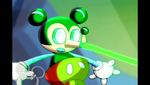 Robo-Mickey zapping Mortimer
