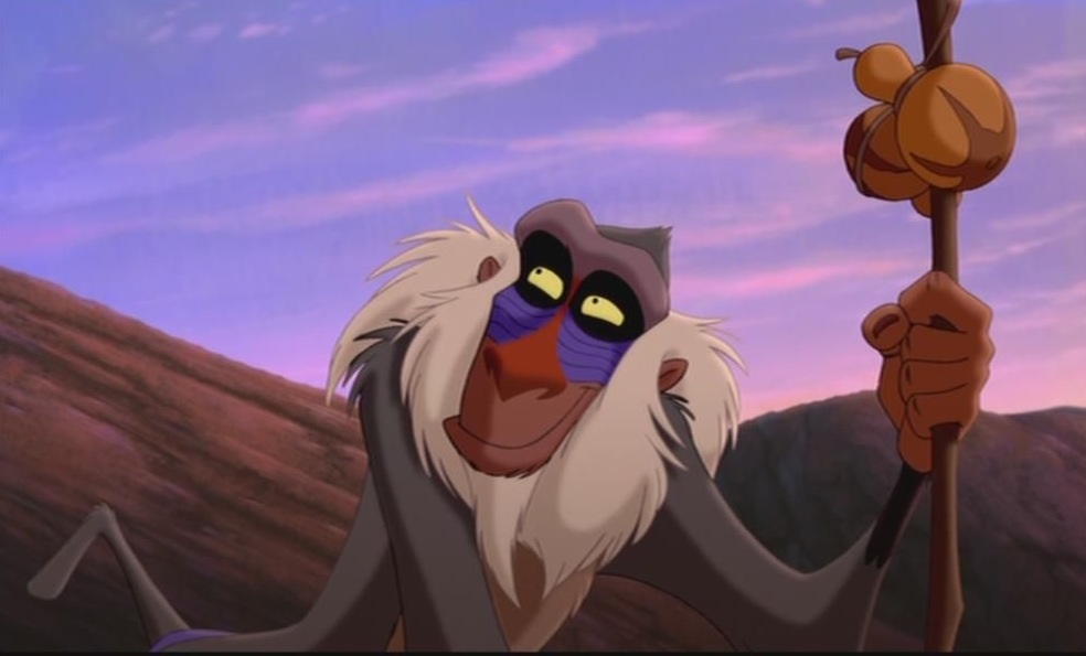 lion king rafiki holding simba