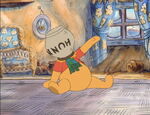 Winnie the Pooh Still has his head stuck in the honeypot