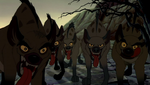 The hyenas about to eat Timon and Pumbaa