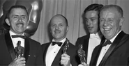 Eustace Lyett at the Oscars with Peter Ellenshaw and Hamilton Luske.jpg (43 KB) Alain Delon presents the "Best Visual Effects" Oscar to Eustace Lycett, Peter Ellenshaw, and Hamilton Luske on April 5, 1965.