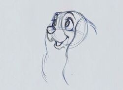 Lady and the Tramp Early Lady Concept Sketch by Joe Grant c. 1940s by Walt  Disney Studios on artnet