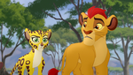 Kion glances at Fuli