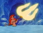 Then, she does the first try of charging the trident.