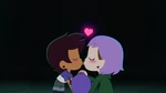 Luz and Amity share a kiss.