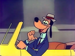 Goofy admits to the audience that he wouldn't really drive like Mr. Wheeler in real life