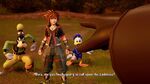 Goofy glaring at Xemnas with Donald