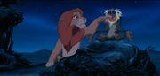 Rafiki and Simba in the Blu-Ray Bloopers