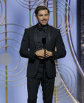 Zac Efron speaks at the 75th annual Golden Globes in January 2018.