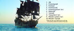 A scheme of the Black Pearl's sails