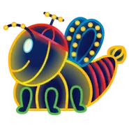 The lightning bug (referred to as a "bee" through in-game text) as a collectible item in Disney Emoji Blitz