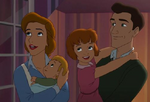 Danny y su familia en Return to Never Land.