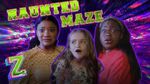 Kylee, Carla & Kingston Take on the Haunted Maze Challenge!💀 ZOMBIES 2 Disney Channel