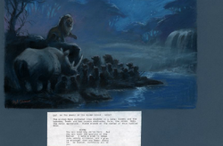 Simba gives his allies some orders to do against Scar and the hyenas.