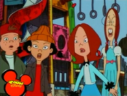 Ashley Quinlan, T.J., Spinelli, and Gretchen all looking surprised.