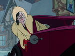 Cruella notices Pongo and the puppies