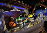 People inside the attraction