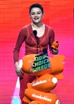 Joey King accepts the Favorite Movie Actress award at the 2019 Nickelodeon Kids' Choice Awards.