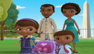 McStuffins' family dressed up