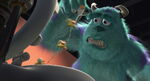 Sulley tries to flush down Boo's stuff but to no prevail