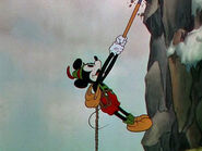 Mickey climbs the mountain