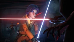 Ezra fights the Seventh Sister.