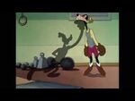 Goofy punched by shadow