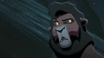 Kovu glares at Simba after he refuses to let him sleep in the cave with the rest of the pride