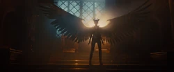 Maleficent regaining her wings during the final battle with Stefan.