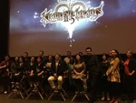 From left (in chairs): Emiko Yamamoto, Tetsuya Nomura, Shinji Hashimoto, Yoko Shimomura