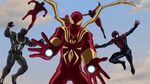 Ultimate Spider-Man - 4x25 - Graduation Day, Part One - Agent Venom, Scarlet Spider, Spider-Man, Iron Spider, Ultimate Spider-Woman and Miels Morales