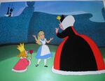 Production cel of The Queen, the King and Alice