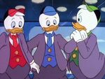 Huey, Dewey, and Louie as they appear in Duck to the Future.