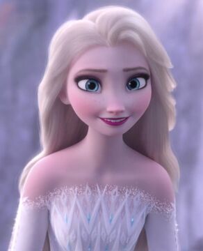 Download Elsa looks gorgeous wearing her iconic white dress from Frozen 2  Wallpaper  Wallpaperscom