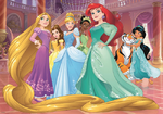 Group pic with Ariel's green dress