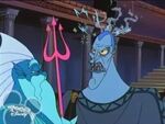 Hades with one of his big brothers, Poseidon, the Greek God of the Sea in the Hercules series.