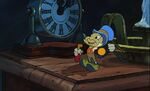 Jiminy Cricket as the Ghost of Christmas Past in Mickey's Christmas Carol.