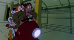 Jenny, Fagin and the company heading for a tunnel