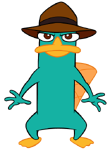 Stock artwork of Perry as Agent P.