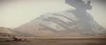 Star Destroyer wreckage on Jakku