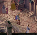 Un hombre con la Alfombra en The Hunchback of Notre Dame.