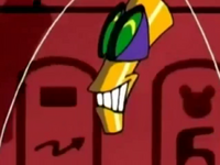 Hidden Mickey on hieroglyphics in the Buzz Lightyear of Star Command episode "Ancient Evil"