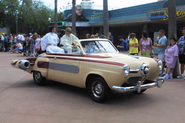 Leia with Luke at the Motor Cars and Stars Parade.