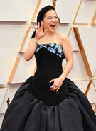 Kelly Marie Tran arrives at the 92nd annual Academy Awards in February 2020.